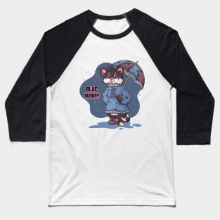 BLUE MONDAY CAT Baseball T-Shirt